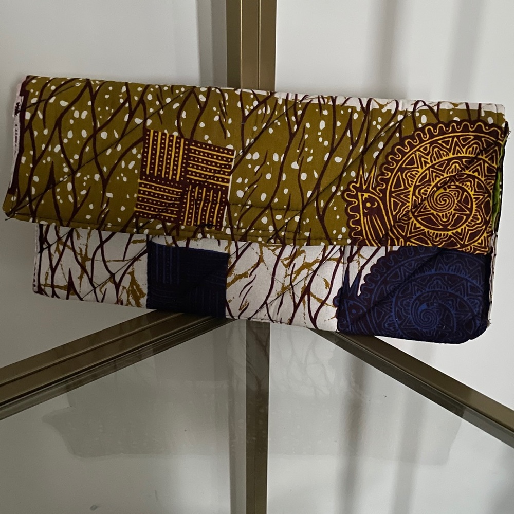 Ankara cotton clutch